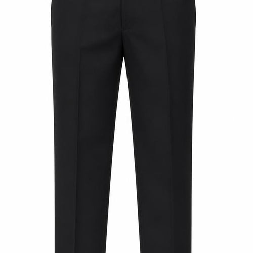 Preworn Mens Black Polyester Dress Pants Trousers Size 39 in Regular Hook & Eye