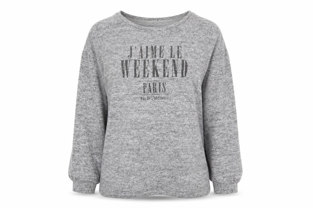 F&F Womens Grey Boat Neck Viscose Pullover Jumper Size 12 - Weekend, Paris