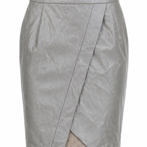 PRETTYLITTLETHING Womens Green Polyester Straight & Pencil Skirt Size 8 Zip