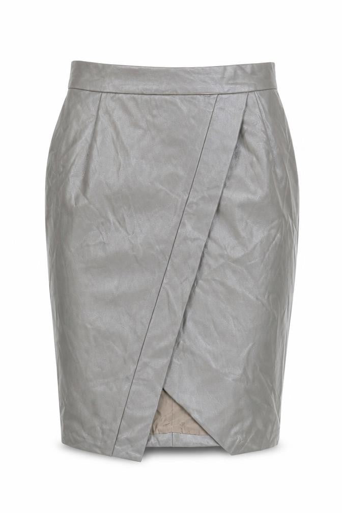 PRETTYLITTLETHING Womens Green Polyester Straight & Pencil Skirt Size 8 Zip