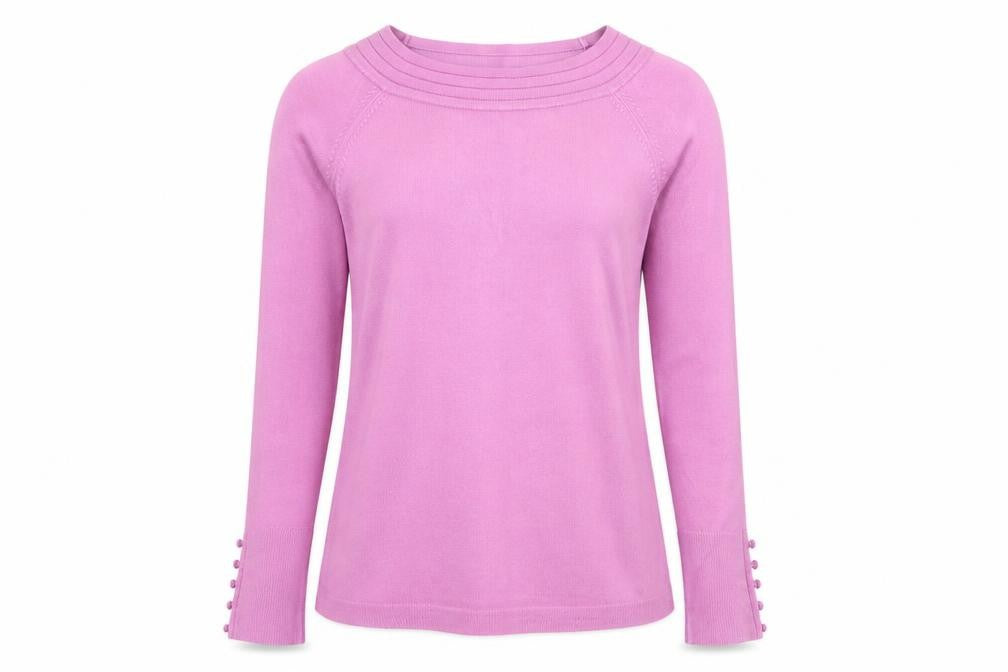 Marks and Spencer Womens Purple Boat Neck Acrylic Pullover Jumper Size 10