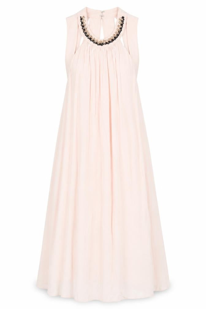 ASOS Womens Pink Viscose Fit & Flare Size 12 Round Neck Hook & Eye
