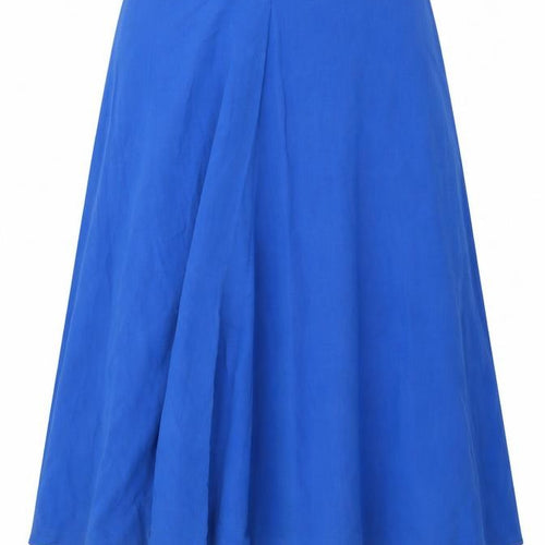 Enigma Womens Blue Cotton Flare Skirt Size 38 in Zip
