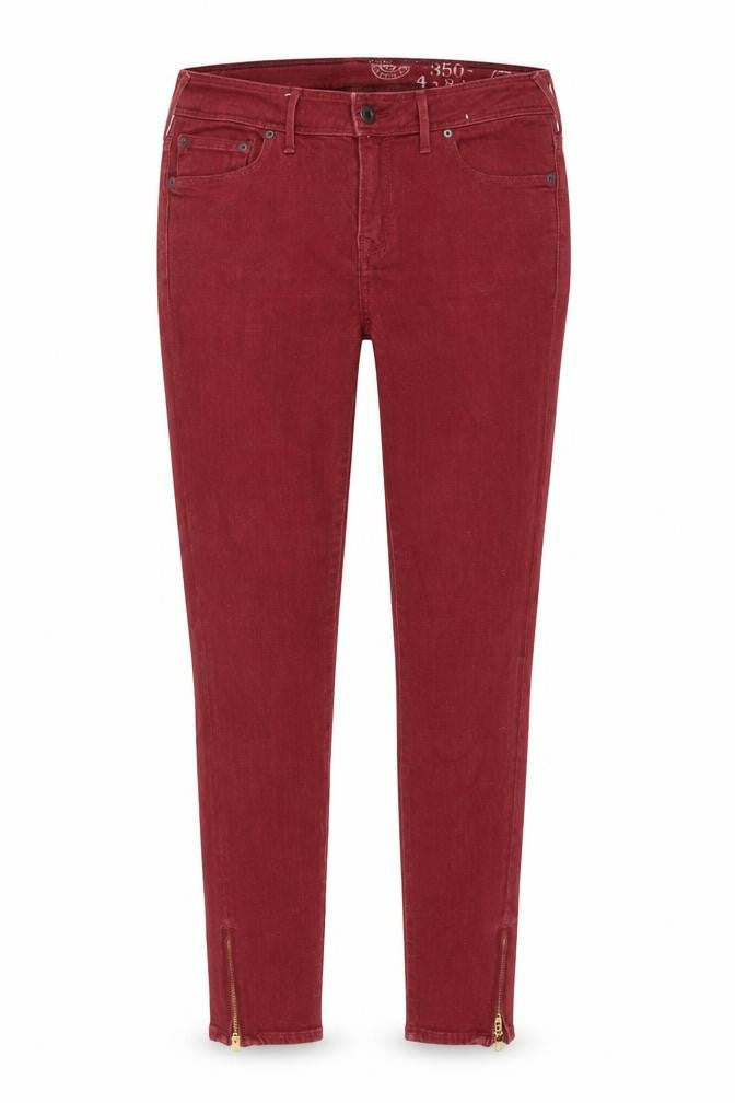 Jack Wills Womens Red Cotton Skinny Jeans Size 30 in L27 in Regular Button