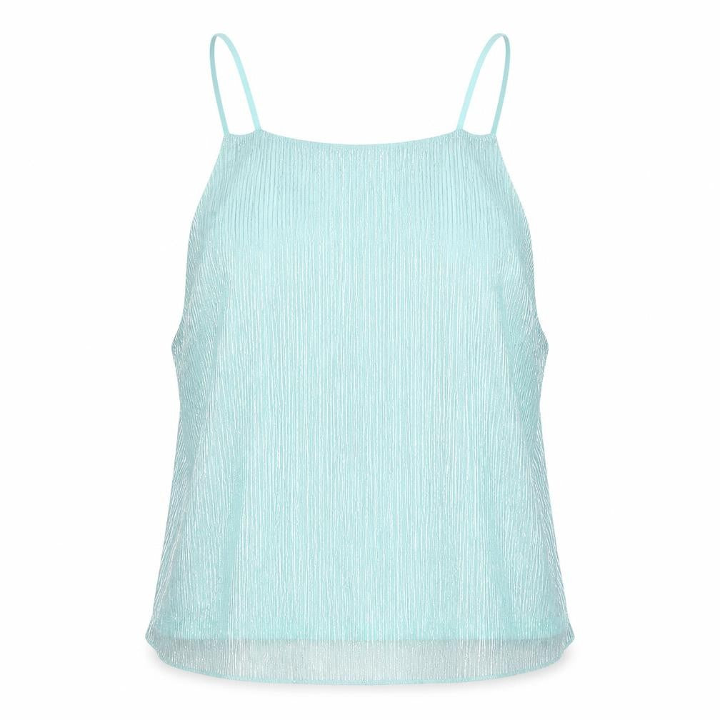 Topshop Womens Green Polyester Camisole Blouse Size 10 Scoop Neck