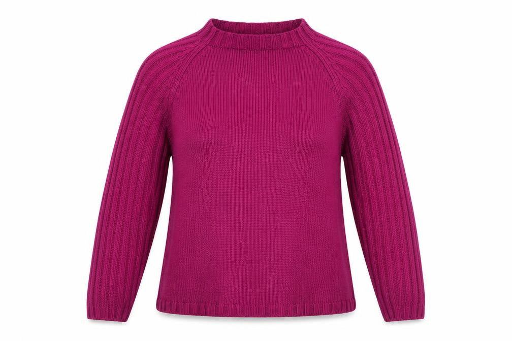 Nutshell Womens Purple Mock Neck Acrylic Pullover Jumper Size M