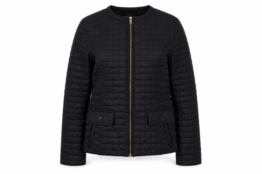 Incorporate Wear Womens Black Quilted Jacket Size S Zip