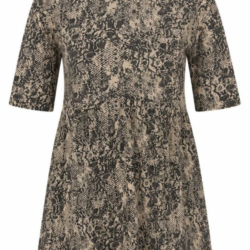 Zara Womens Multicoloured Geometric Polyester T-Shirt Dress Size M Round Neck Pullover