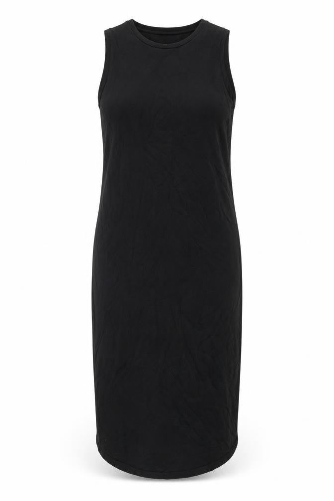 Limited Edition Womens Black Viscose Tank Dress Size 10 Round Neck Pullover