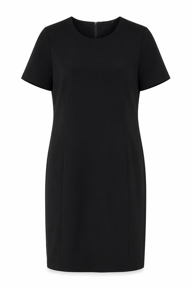 Paul Separates Womens Black Polyester Shift Size 14 Round Neck Zip
