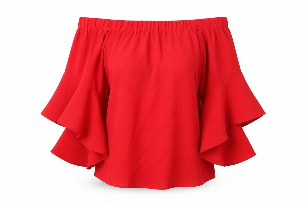 Papaya Womens Red Polyester Basic Blouse Size 10 Boat Neck