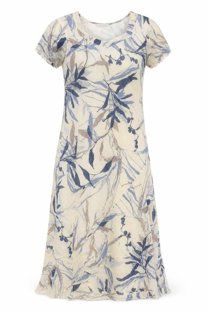 Front view of Adini women’s multicoloured floral polyester bodycon, size M, round neck pullover