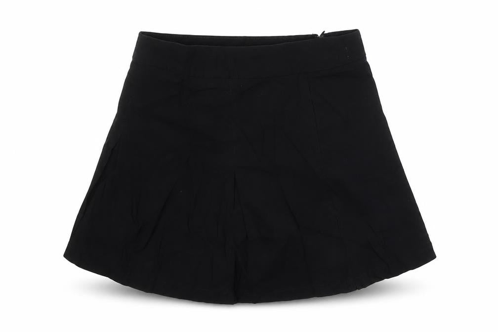 M&Co Girls Black Viscose A-Line Skirt Size 12 Years Regular Zip