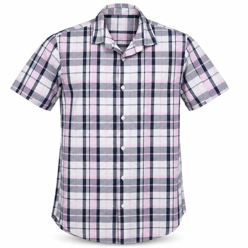 Cedarwood State Mens White Plaid Polyester Button-Up Size S Collared Button