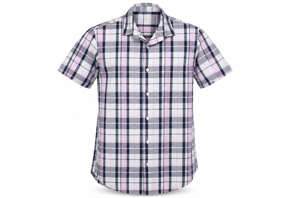 Cedarwood State Mens White Plaid Polyester Button-Up Size S Collared Button
