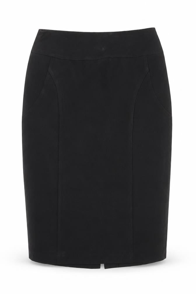 E-vie Womens Black Polyester Straight & Pencil Skirt Size 10 Zip