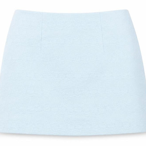 Topshop Womens Blue Cotton Mini Skirt Size 10 Zip
