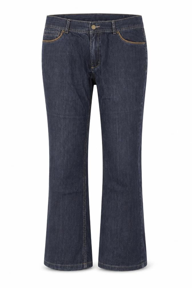 Front view of Classics women’s blue cotton bootcut jeans, size UK 34, in regular zip