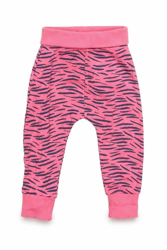 Mothercare Girls Pink Geometric Cotton Jogger Trousers Size 9-12 Months Pullover