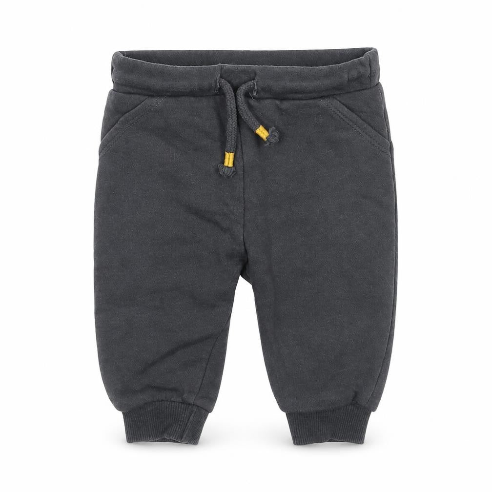 F&F Boys Grey Cotton Jogger Trousers Size 3-6 Months Drawstring
