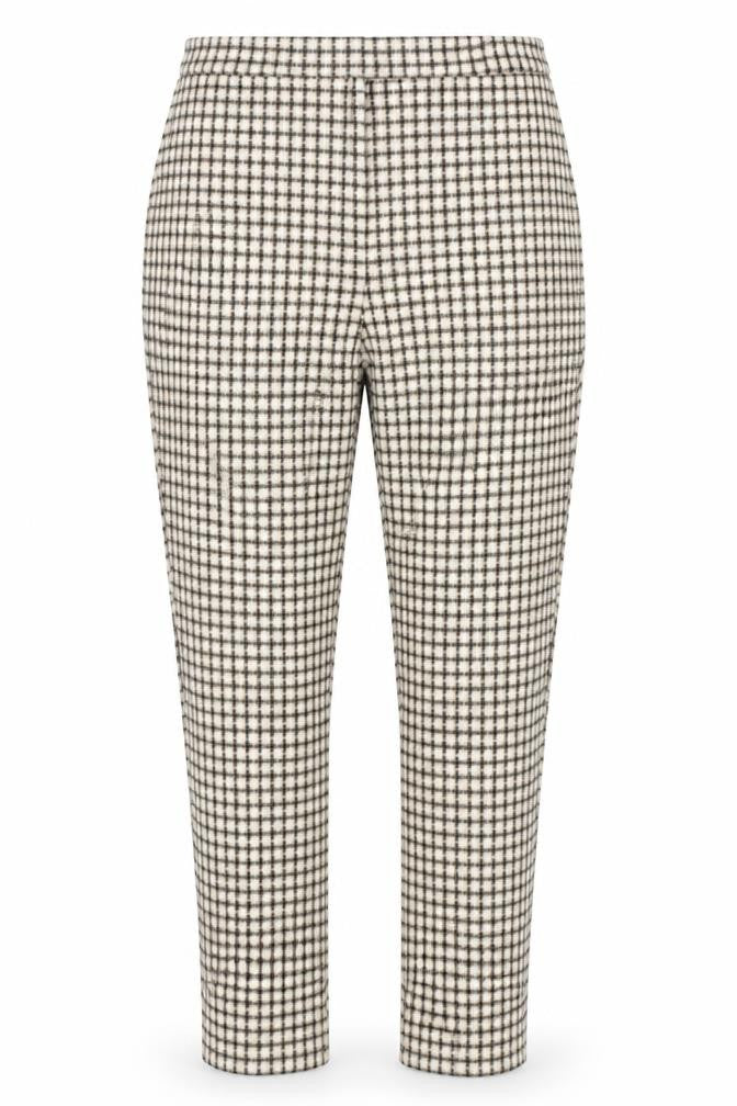 Mango Womens Yellow Geometric Polyester Carrot Trousers Size L Regular Zip