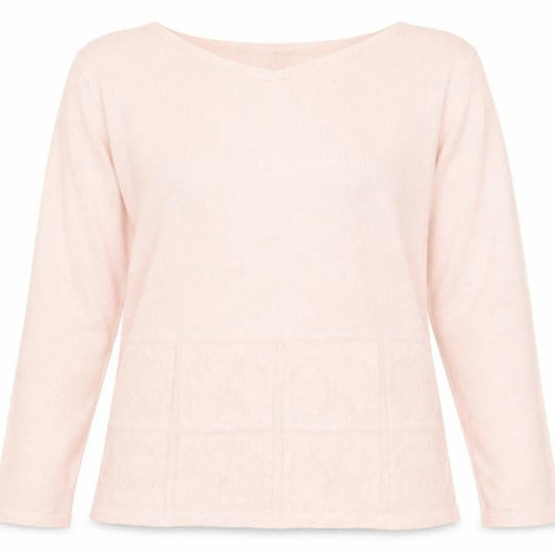 BASSINI Womens Pink Boat Neck Acrylic Pullover Jumper Size L