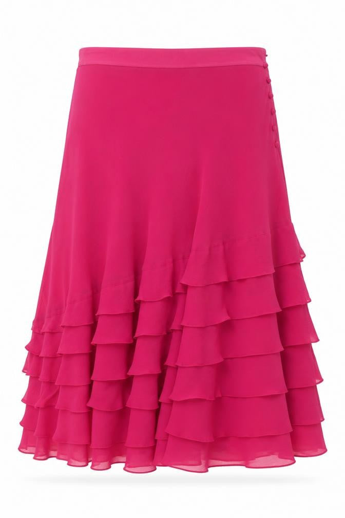 Berkertex Womens Pink Polyester Skater Skirt Size 38 in Zip