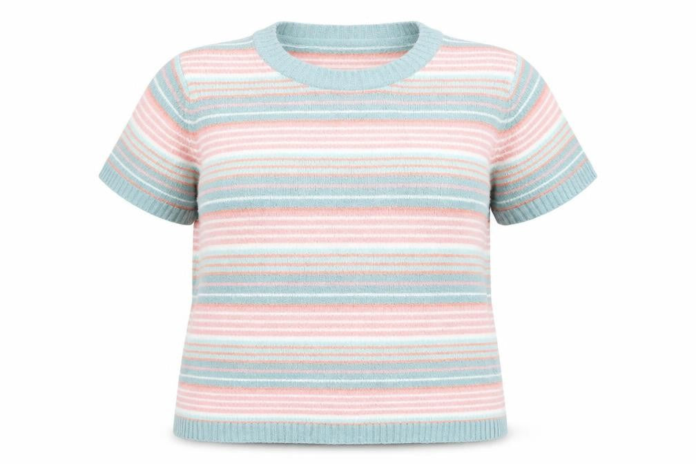 EWM Womens Multicoloured Scoop Neck Striped Acrylic Pullover Jumper Size 14 - Size 14-16