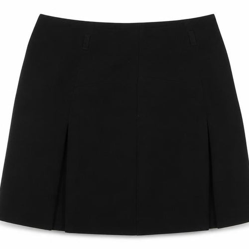 New Look Girls Black Polyester A-Line Skirt Size 12 Years Regular Zip