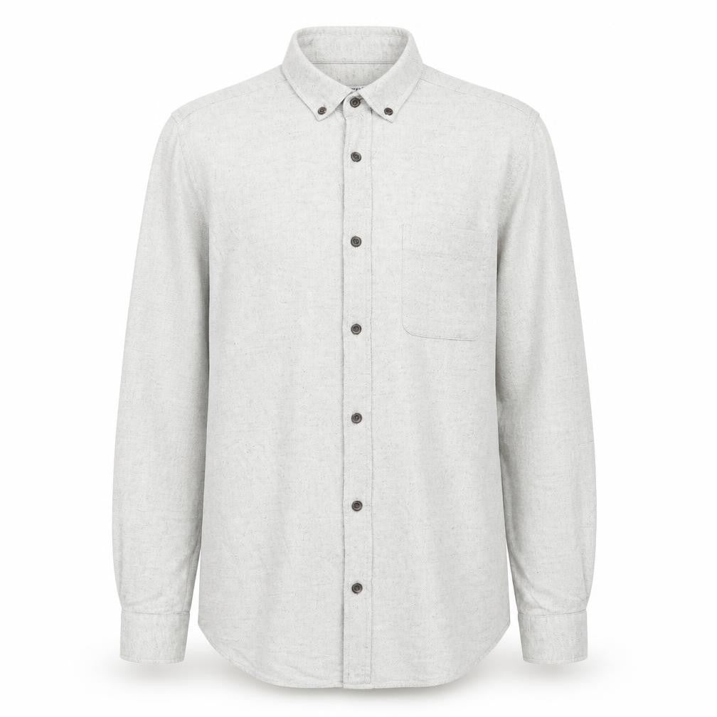 Cedarwood State Mens Grey Cotton Button-Up Size S Collared Button