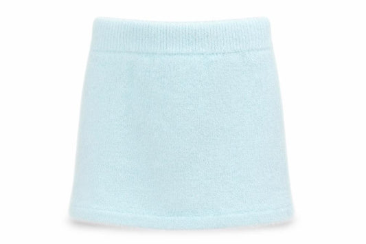 Front view of River Island Baby Green Nylon Mini Skirt, size 18-24, Months Pull On