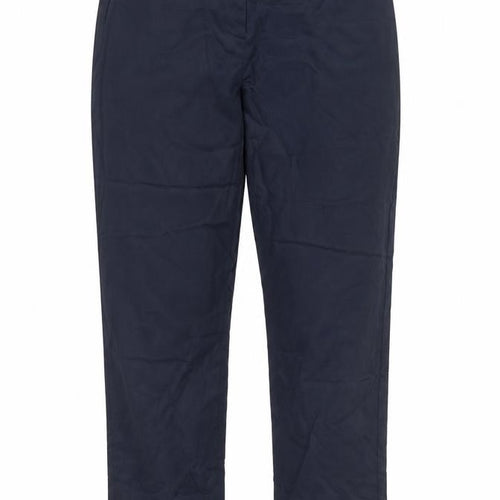 Miss Selfridge Womens Blue Polyester Trousers Size 14 L30 in Regular Tie