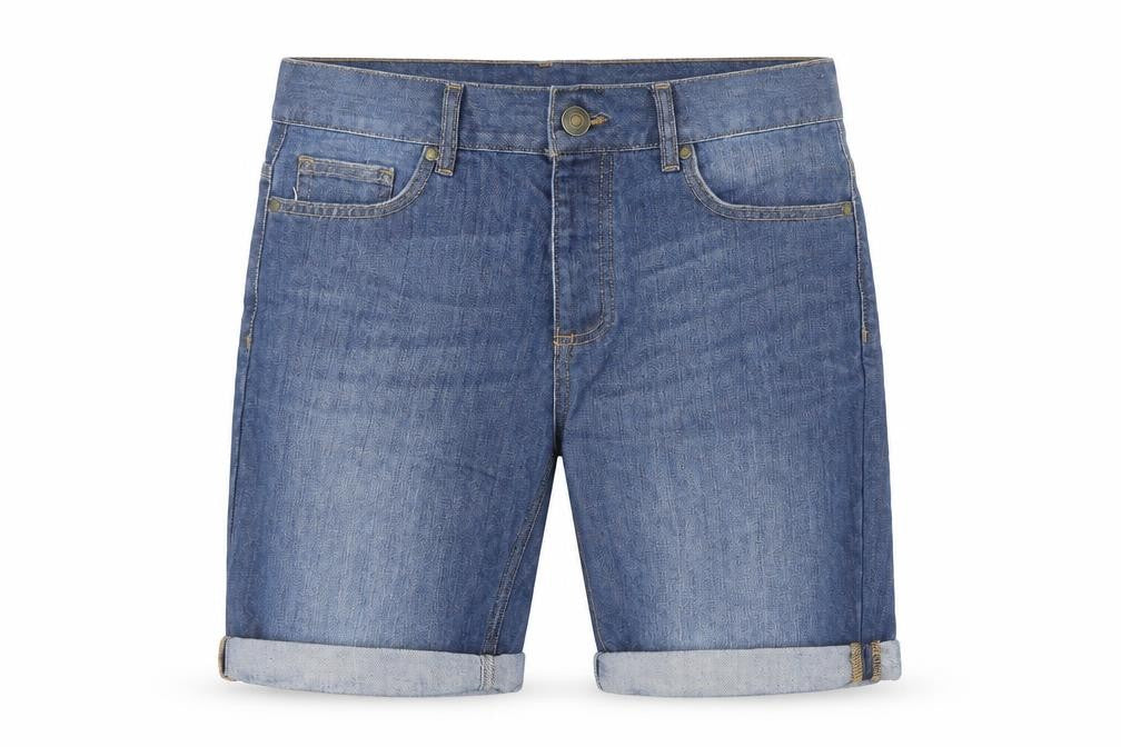 DENIMCO Mens Black Cotton Biker Shorts Size 30 in L8 in Regular Zip