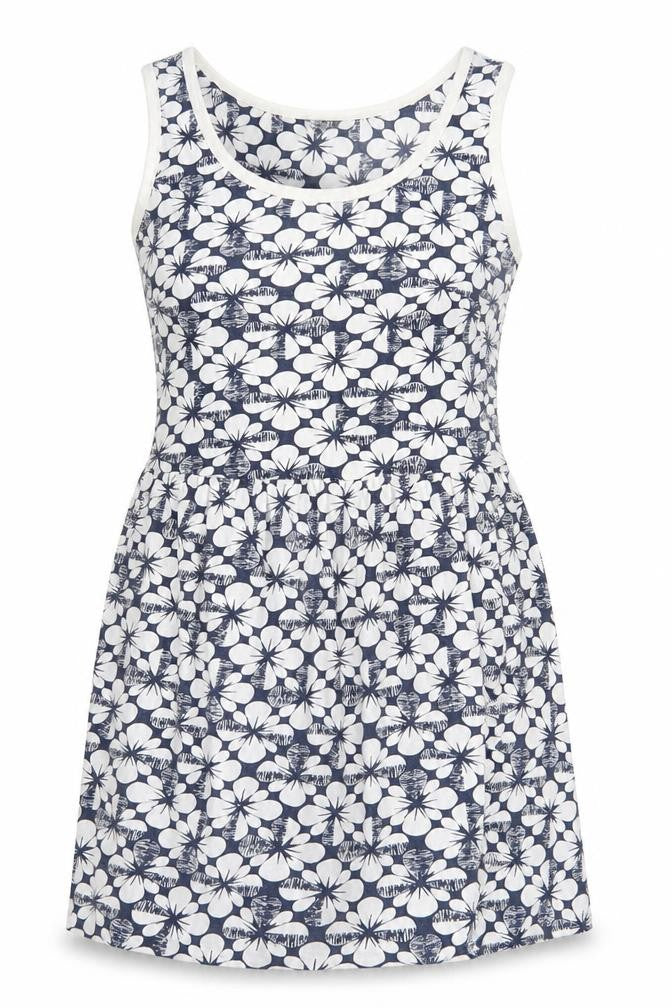 South Womens White Geometric 100% Cotton A-Line Size 10 Scoop Neck Pullover