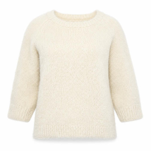 Front view of Next women’s beige scoop neck polyester jumper, size S