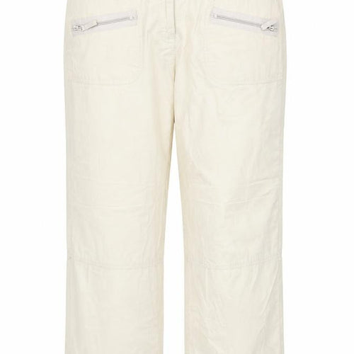Dorothy Perkins Womens Beige Cotton Trousers Size 14 Regular Zip