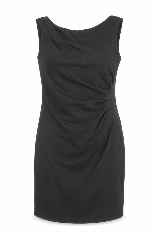 Front view of New Look women’s black polyester a-line, size UK 10, round neck pullover