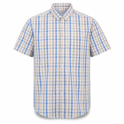 SANDSTONE Mens Multicoloured Check Cotton Button-Up Size XL Collared Button