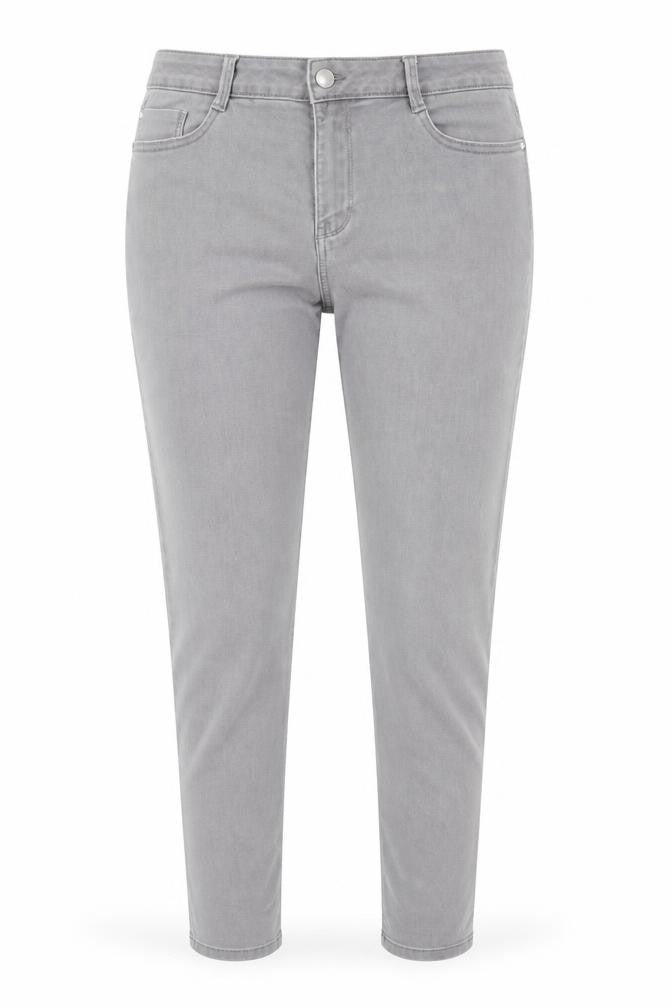 Alexa Womens Grey Cotton Skinny Jeans Size 36 in Regular Zip