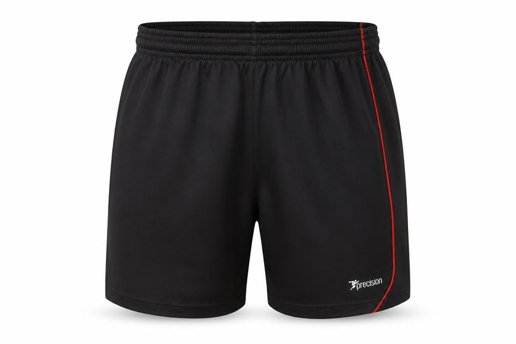 Precision Boys Black Polyurethane Sweat Shorts Size L Regular Drawstring