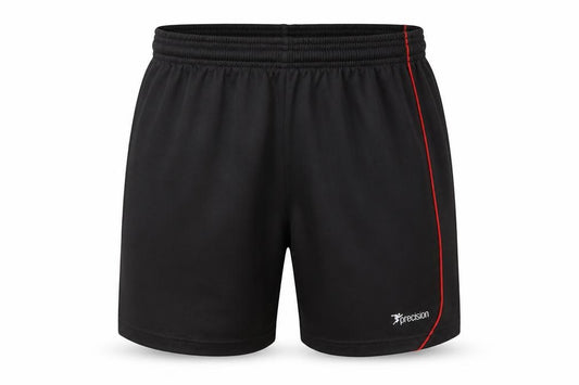 Precision Boys Black Polyurethane Sweat Shorts Size L Regular Drawstring