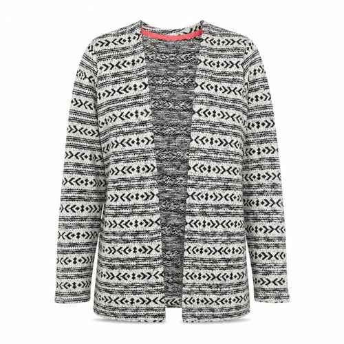 New Look Womens Black V-Neck Geometric Polyester Shrug Jumper Size 8