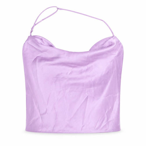 Zara Womens Purple Polyester Cropped Tank Size 2XL Cowl Neck