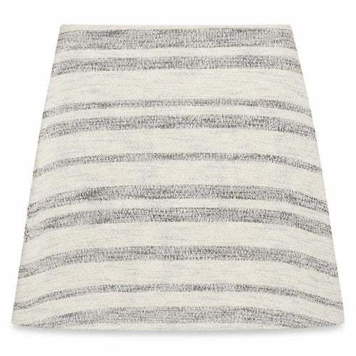 Topshop Womens Ivory Striped Cotton Mini Skirt Size 6 Zip