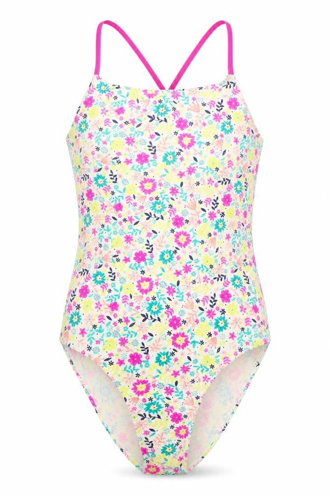 TU Girls Multicoloured Floral Polyamide Bodysuit One-Piece Size 14 Years Pullover - Swimsuit