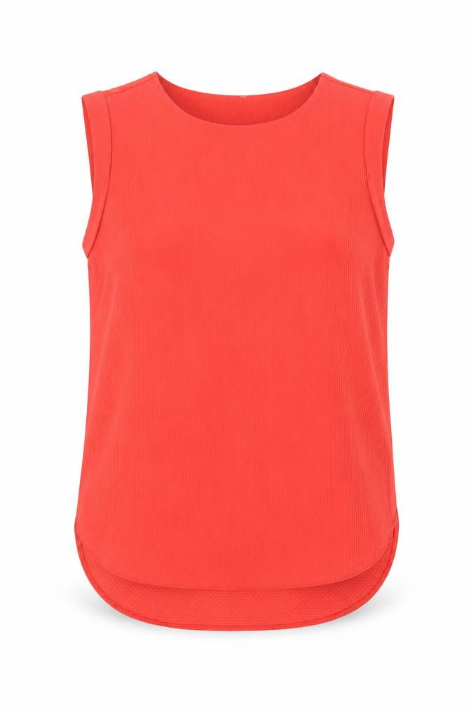 F&F Womens Red Polyester Basic Tank Size 6 Round Neck