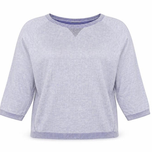 Marks and Spencer Womens Blue Scoop Neck 100% Cotton Pullover Jumper Size 12