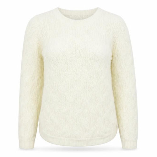 Dorothy Perkins Womens Ivory Scoop Neck Acrylic Pullover Jumper Size 12