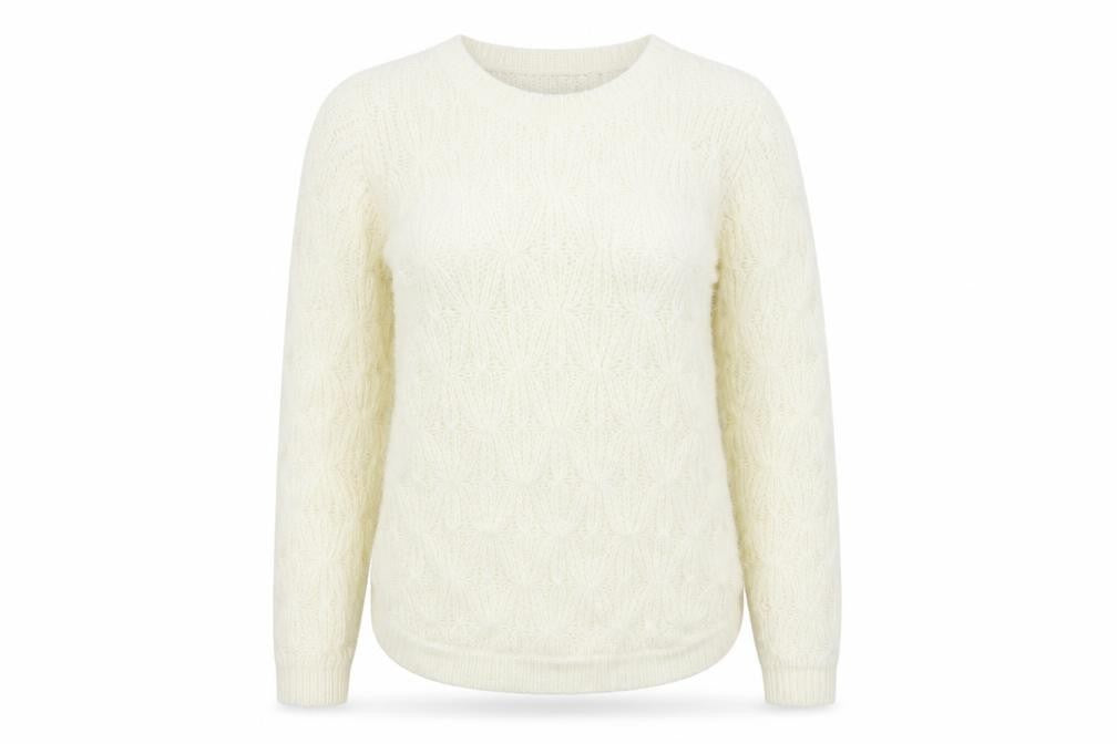 Dorothy Perkins Womens Ivory Scoop Neck Acrylic Pullover Jumper Size 12