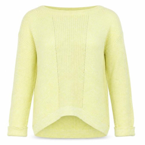 Marks and Spencer Womens Yellow Round Neck Acrylic Pullover Jumper Size S